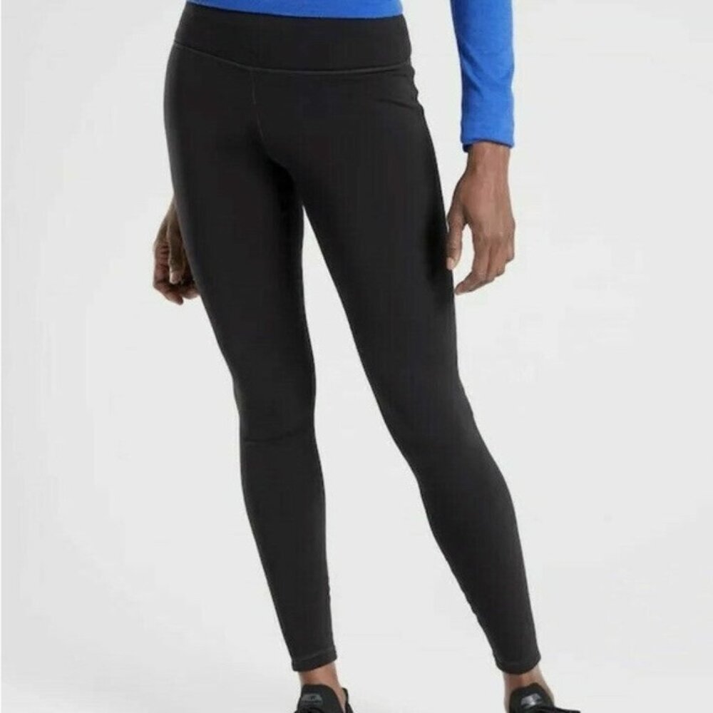 Like New Athleta Black Altitude Tight Winter Altitude Leggings Medium Petite MP